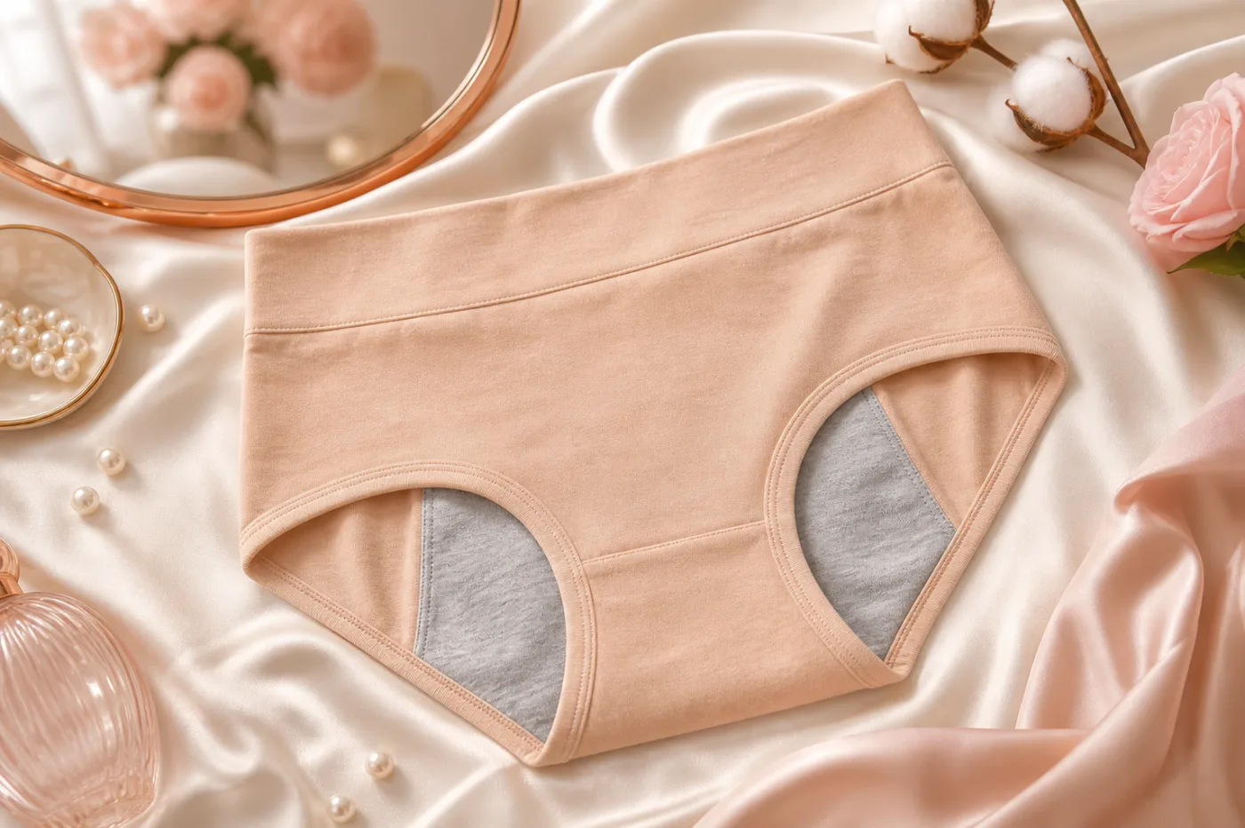Menstrual Panty beige display product photo