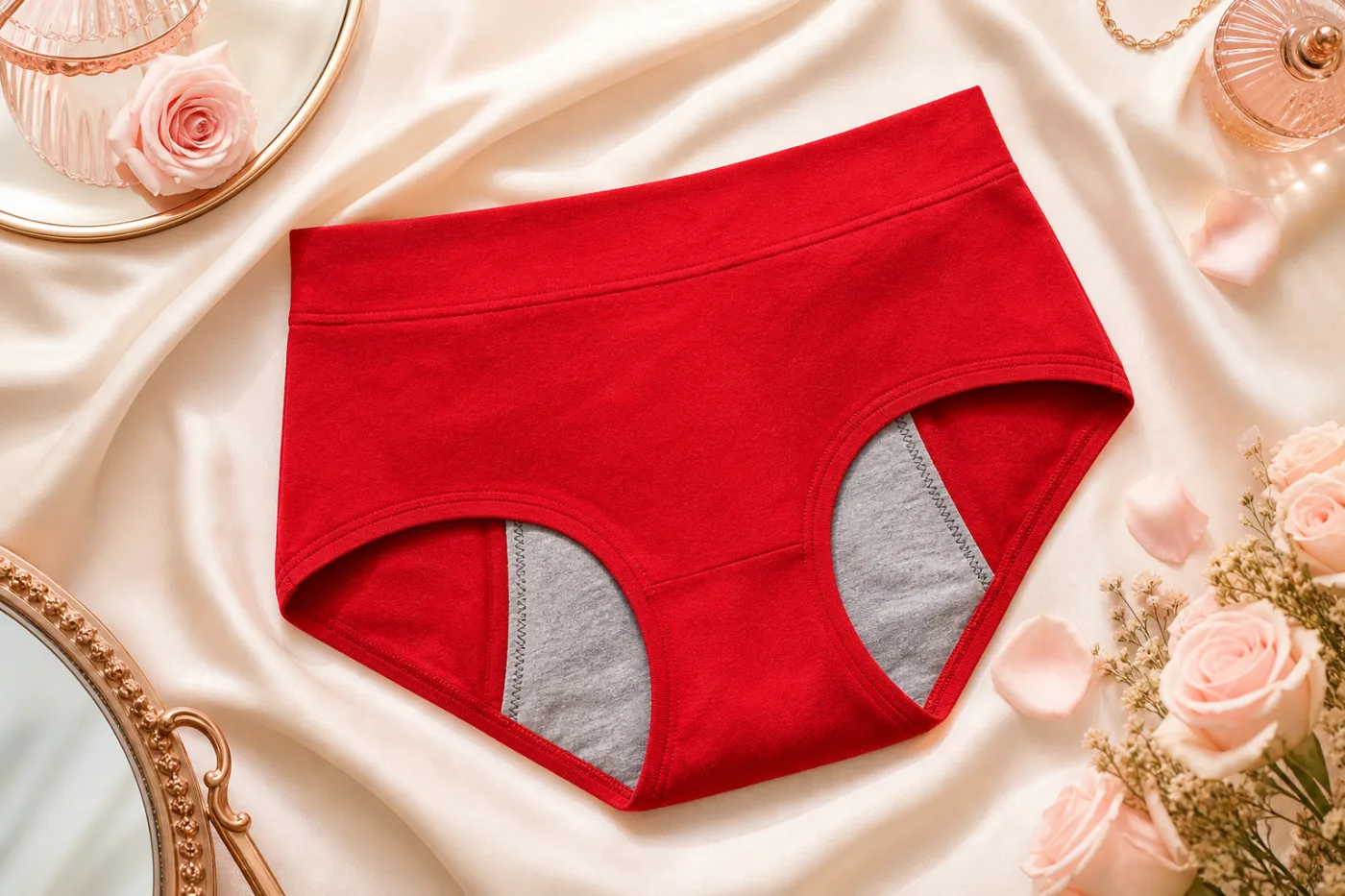Menstrual Panty red display product photo